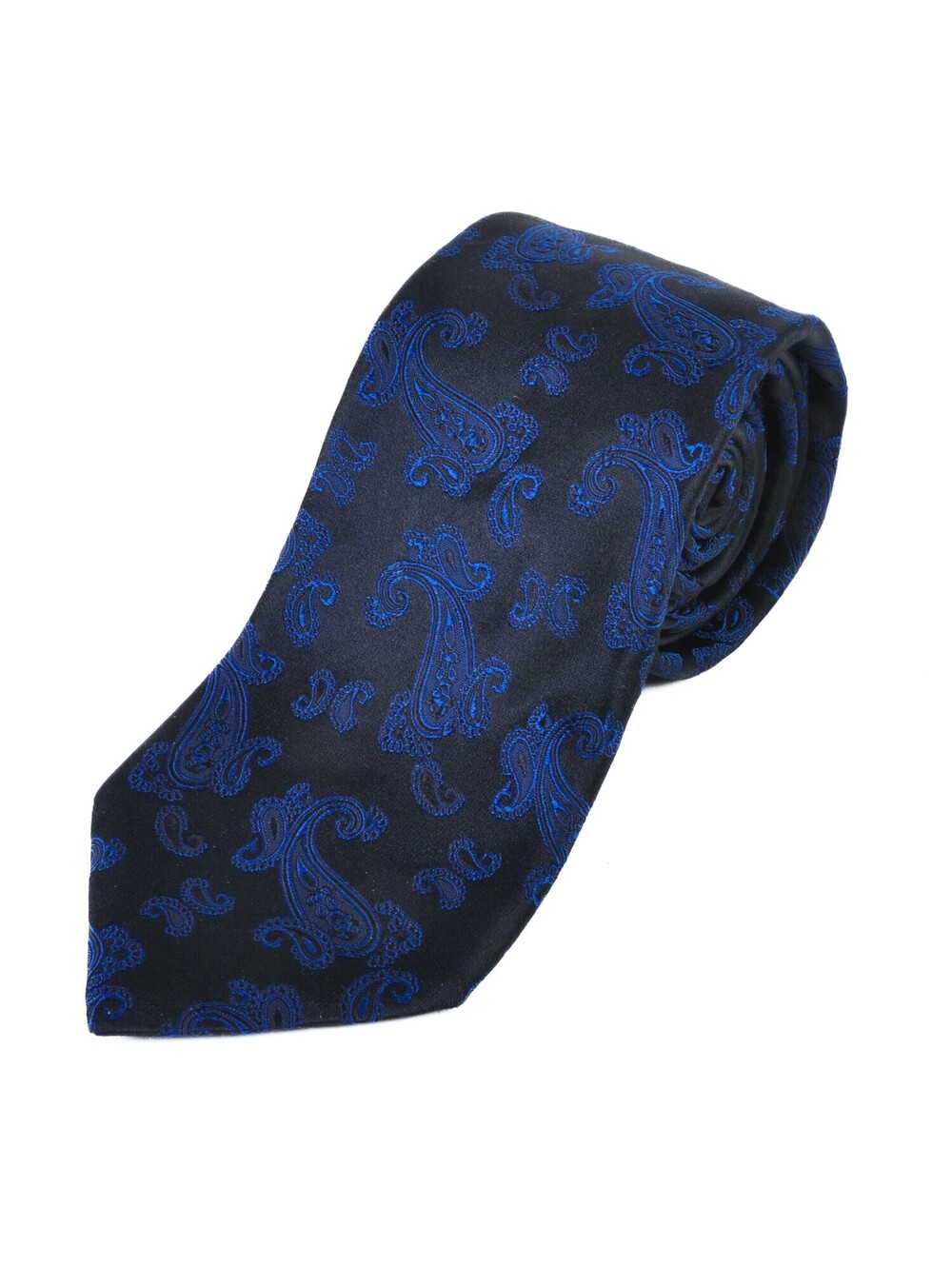 Hugo Boss Navy on Black Paisley Tie 33591